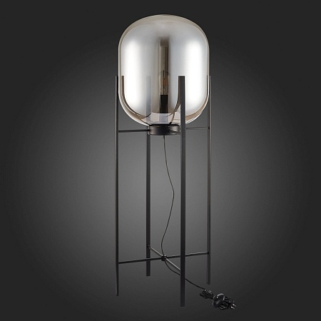 Торшер ST-Luce Черный/Дымчатый E27 1*40W (из 2-х коробок) SL1050.725.01 - фото