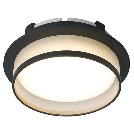 Светильник встраиваемый Feron DL700  потолочный GX70 черный круг - фото