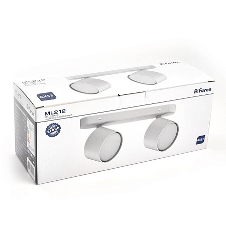 Светильник Feron ML212 настенно-потолочный под лампу GX53, белый - фото