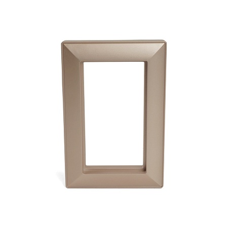 Рамка  2-местная (без перемычки),  пластик, STEKKER, PFR00-7012-02, серия Катрин, шампань - фото