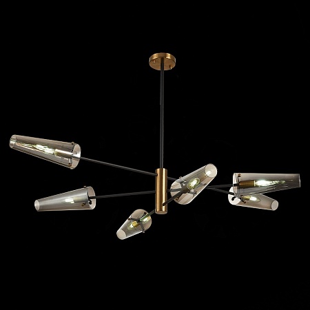 Светильник потолочный ST-Luce Бронза,Черный/Дымчатый E14 6*40W SL1209.302.06 - фото