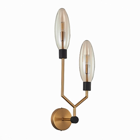 Бра ST-Luce Латунь/Коньячный G9 2*5W SL1174.301.02 - фото