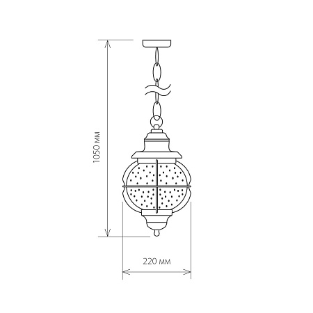 Уличный подвесной светильник Regul H черная медь IP44 GLXT-1475H черная медь - фото