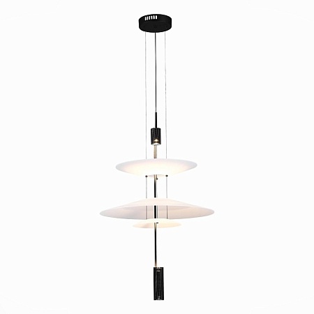 Люстра подвесная ST-Luce Черный/Белый LED 1*15W 3000K SL6101.413.01 - фото