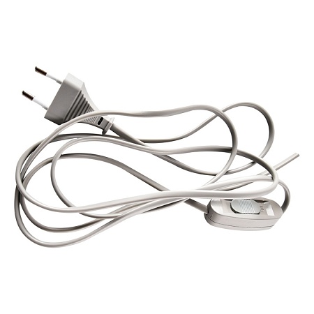 Сетевой шнур с выключателем, 230V 1,9м серый, KF-HK-1-2 - фото