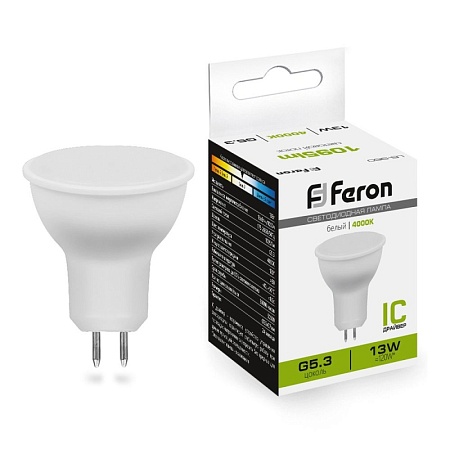 Лампа светодиодная Feron LB-960 MR16 G5.3 13W 175-265V 4000K - фото