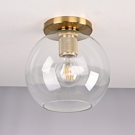 Потолочный Светильник Rh Utilitaire Globe Shade Flushmount Brass Imperiumloft 123675-22 - фото