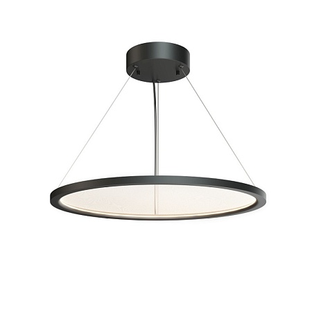 DK6616-BK Подвесной горизонтальный светильник Veil со светодиодом H900 d600 220V 48W 3000-6000K IP20 черный алюминий - фото