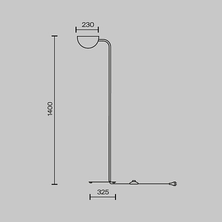 Напольный светильник (торшер) Maytoni Mollis MOD126FL-01B - фото