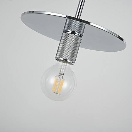 Подвесной Светильник Rh Utilitaire Disk Shade Pendant Silver Imperiumloft 123644-22 - фото