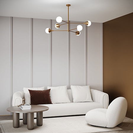 Потолочный светильник Eurosvet 60168/6 латунь - фото