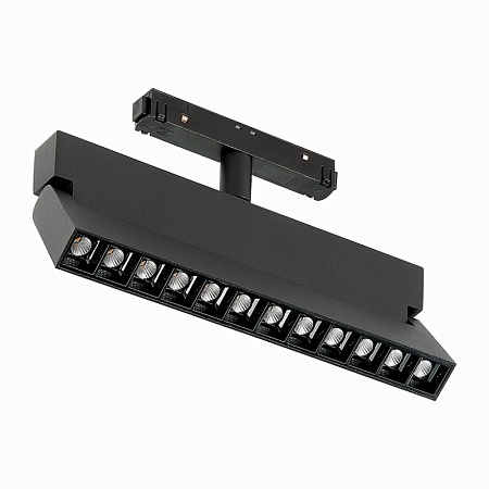 Магнитный трековый светильник Черный LED 1*12W 3000K 1 009Lm Ra>80 36° IP20 L219xW22xH1 ST362.436.12 - фото