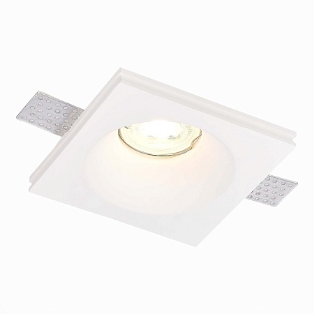 Св-к встр. из гипса Белый GU10 1*50W IP20 L120xW120xH40 220V Без ламп ST254.328.01 - фото