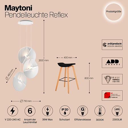 Подвесной светильник Maytoni Reflex MOD154PL-L6W3K1 - фото