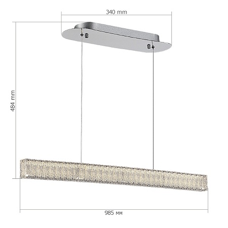 Люстра подвесная ST-Luce Хром/Хром LED 1*30W 3000K SL6008.133.01 - фото