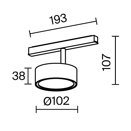 Трековый светильник Technical TR040-4-18W3K-DS-BBS - фото