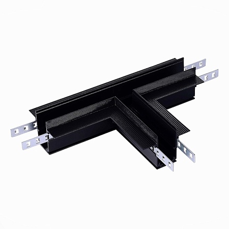 Коннектор T-образный для встраиваемого магнитного шинопровода под ГКЛ 12мм ST-Luce Черн ST007.499.12 - фото