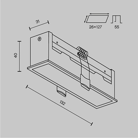 Встраиваемый светильник Technical DL066-12W3-6K-W - фото