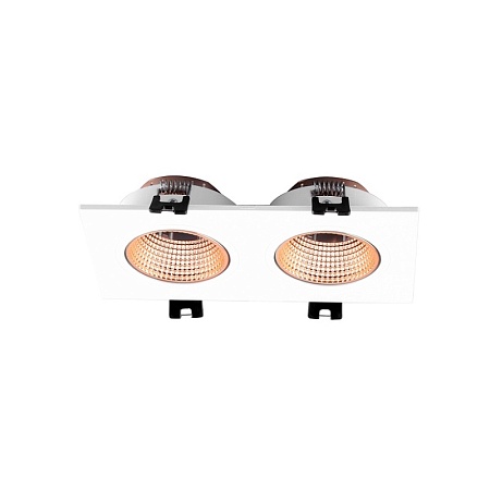DK3072-WBR Встраиваемый светильник, IP 20, 10 Вт, GU5.3, LED, белый/бронзовый, пластик - фото