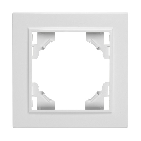 Рамка 1-местная STEKKER, PFR00-9001-01, серия Эрна, белый - фото