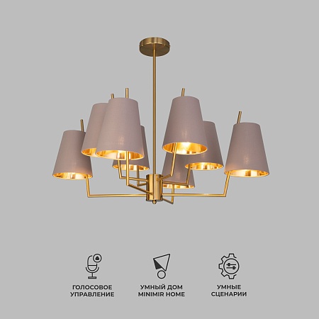 Потолочный светильник Eurosvet 60173/8 латунь - фото