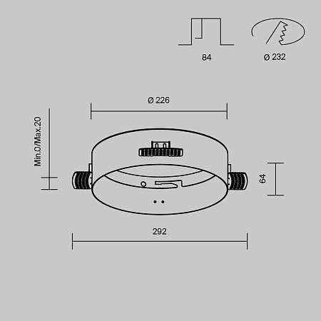 Аксессуар для встраиваемого светильника Technical DLA032-TRS24-W - фото