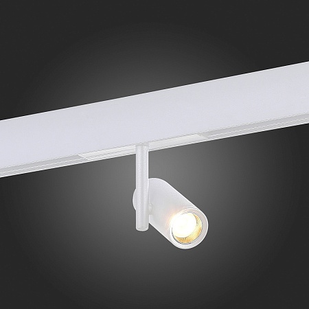 Магнитный трековый светильник Белый LED 1*8W 3000K 550Lm Ra>90 36° IP20 D42xH135 48VV ST808.536.08 - фото