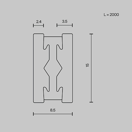 Шинопровод 2м flarity черный Technical Busbar trunkings Flarity TRX154-112B - фото