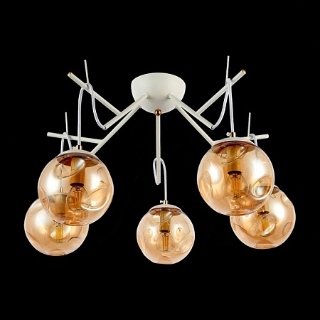 Светильник потолочный Белый/Янтарный E14 5*40W SLE110202-05 - фото