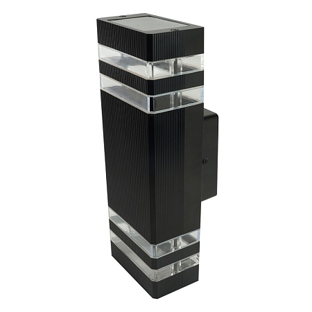 Светильник садово-парковый  Feron.ONE DH0807-P, на стену вверх/вниз,  2*GU10 220-240V, черный пластик - фото