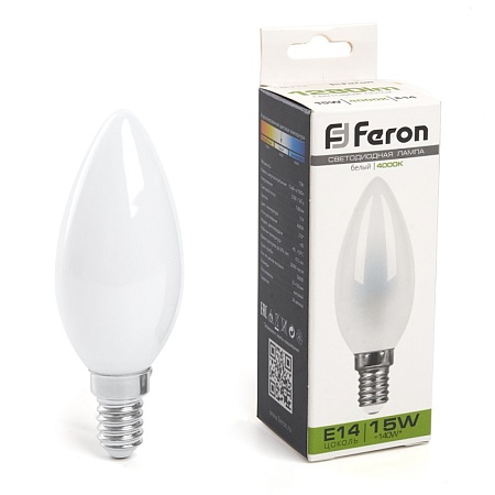Лампа светодиодная Feron LB-717 Свеча E14 15W 230V 4000K - фото
