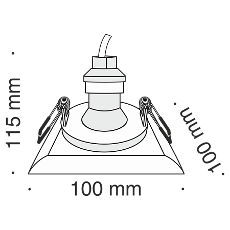 Встраиваемый светильник Technical DL007-1-01-W - фото