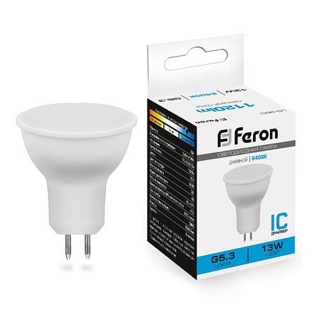 Лампа светодиодная Feron LB-960 MR16 G5.3 13W 175-265V 6400K - фото