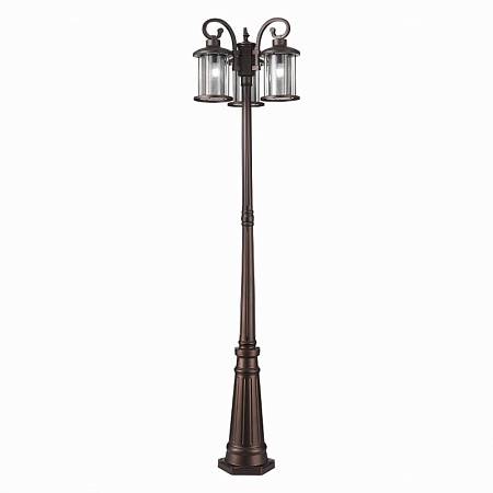 Светильник уличный наземный ST-Luce Темный кофе/Прозрачный, Темный кофе E27 3*100W SL080.425.03 - фото
