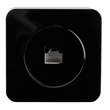 Выключатель открытой установки 1-клавишный с индикатором, STEKKER, 250В, 10А, IP20, серия София, черный матовый, MSW10-11-20-05 - фото