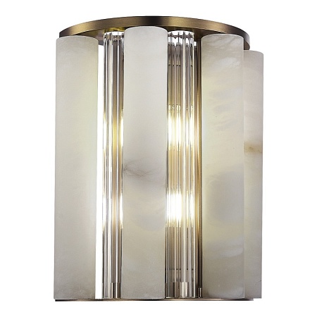 Светильник настенный ST-Luce Бронза, Прозрачный/Белый алебастр G9 2*5W SL1516.301.02 - фото
