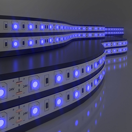Светодиодная лента 24 В 14,4 Вт/м 60 Led/м 5050 IP65, синий, 5 м Лента светодиодная 24V 14,4W 60Led 5050 IP65 синий, 5м Elektrostandard - фото