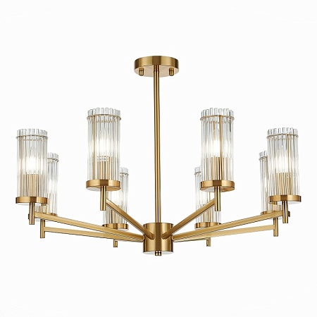 Люстра потолочная ST-Luce Латунь/Прозрачный E14 8*60W SL1233.302.08 - фото