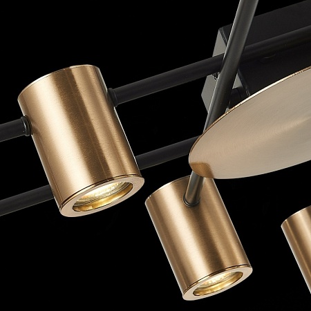 Светильник потолочный ST-Luce Черный/Латунь GU10 8*7W SL1207.402.08 - фото