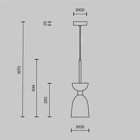 Подвесной светильник Maytoni Cloches MOD113PL-01W - фото