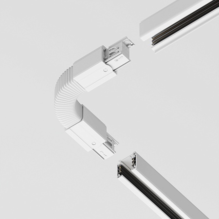 Коннектор гибкий Trinity белый - фото