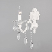 Настенный светильник Eurosvet 10108/1 белый/прозрачный хрусталь Strotskis