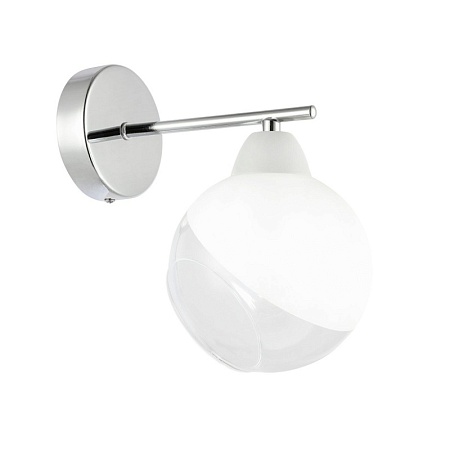 Светильник настенный Хром/Прозрачный, Матовый никель E14 1*40W SLE102701-01 - фото