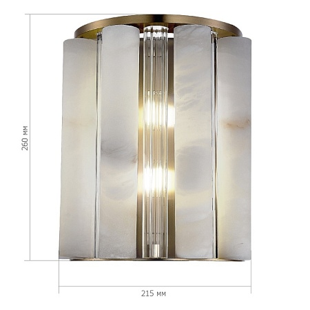 Светильник настенный ST-Luce Бронза, Прозрачный/Белый алебастр G9 2*5W SL1516.301.02 - фото