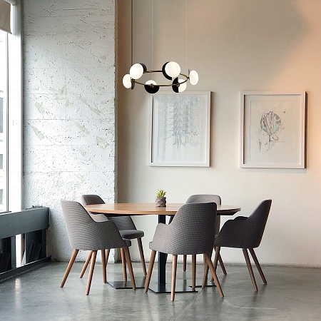 Подвесной светильник Eurosvet 70150/6 черный/латунь Smart - фото