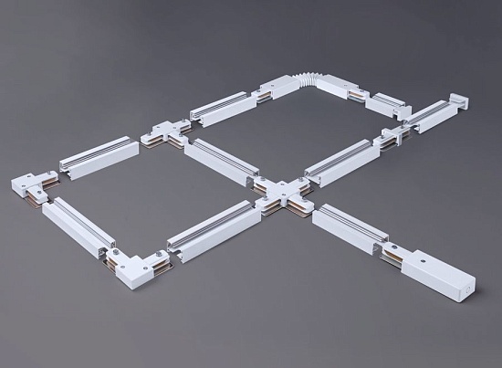 Basic System Коннектор X-образный для шинопровода белый TRC-1-1-X-WH - фото