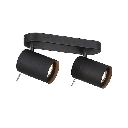 Спот ST-Luce Черный, Хром/Черный GU10 LED 2*3W SL597.401.02 - фото