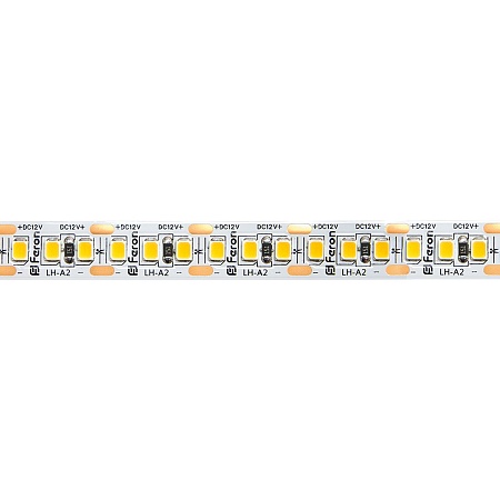 Светодиодная LED лента Feron LS616, 180SMD(2835)/m 17W/m 12V 5m 6500К - фото