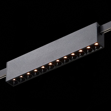 Магнитный трековый светильник FARM Черный LED 1*12W 3000K 609Lm Ra90 40 IP20 L232xW24xH ST816.406.12 - фото