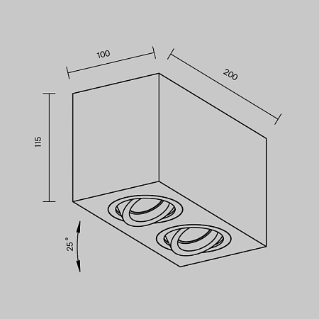 Потолочный светильник Technical Atom C017CL-02B - фото